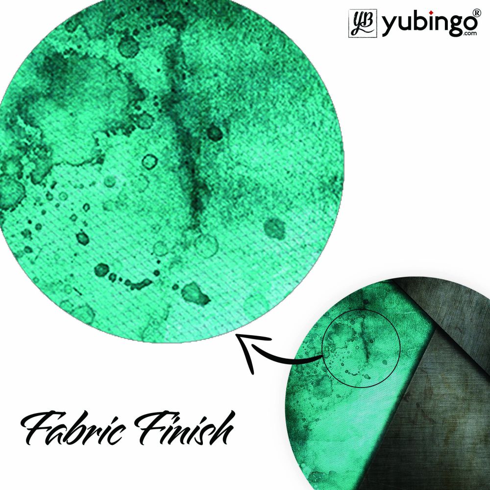 Grey and Green Mouse Pad (Round)-Image3
