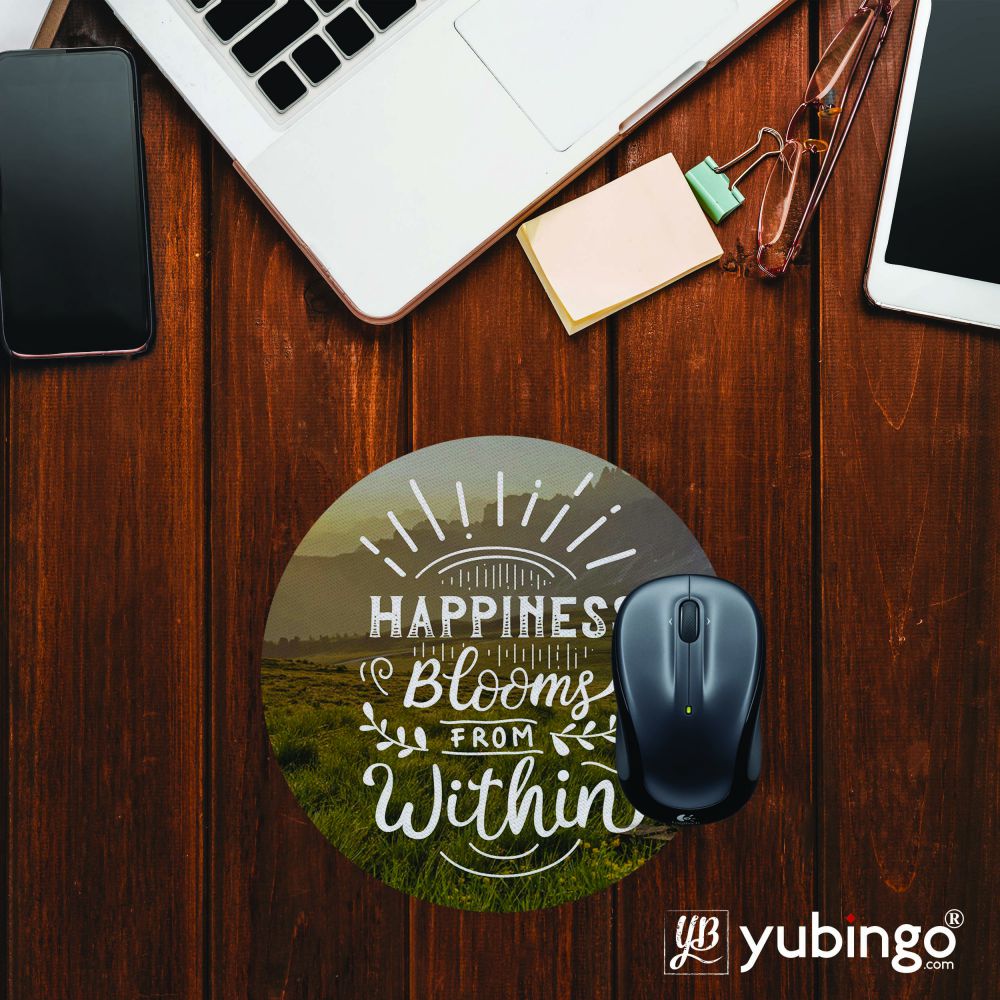 Happiness Within Mouse Pad (Round)-Image2