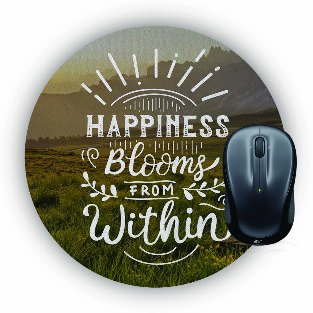 Happiness Within Mouse Pad (Round)