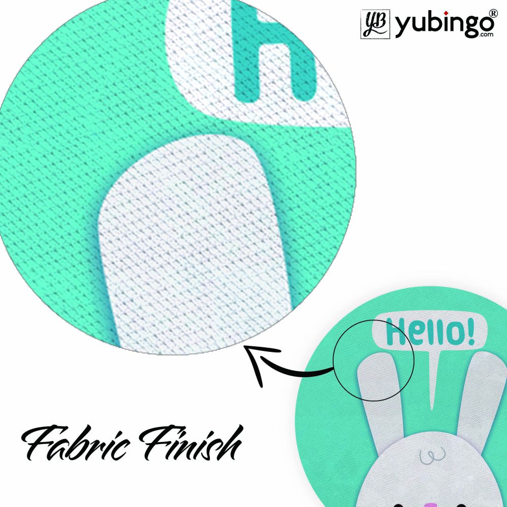 Hello Rabbit Mouse Pad (Round)-Image3