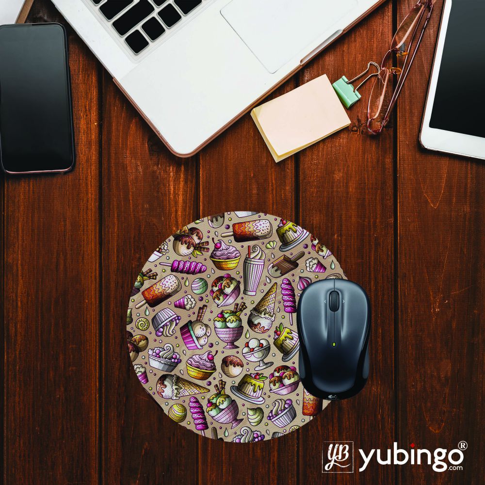 Ice Cream Overload Mouse Pad (Round)