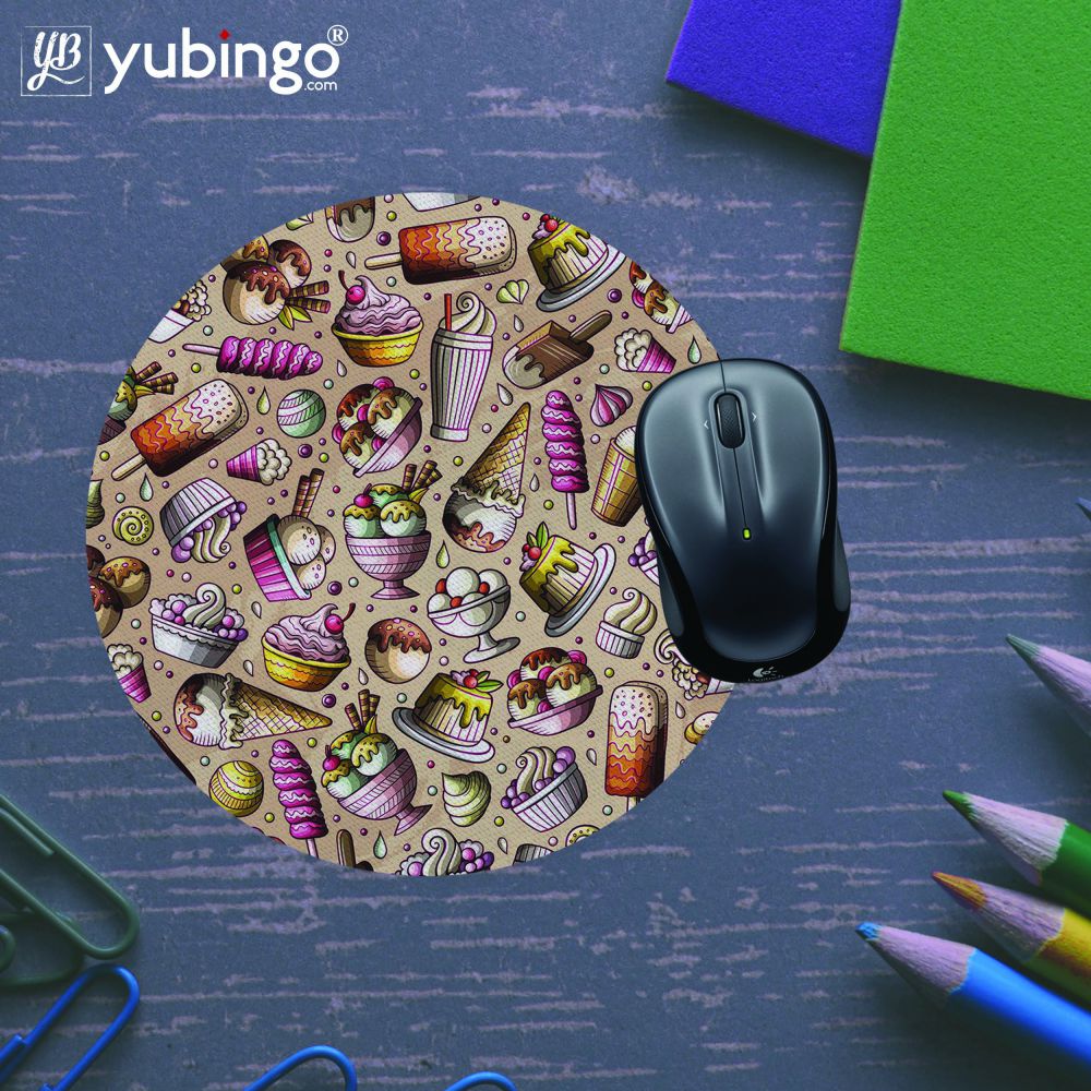 Ice Cream Overload Mouse Pad (Round)-Image5