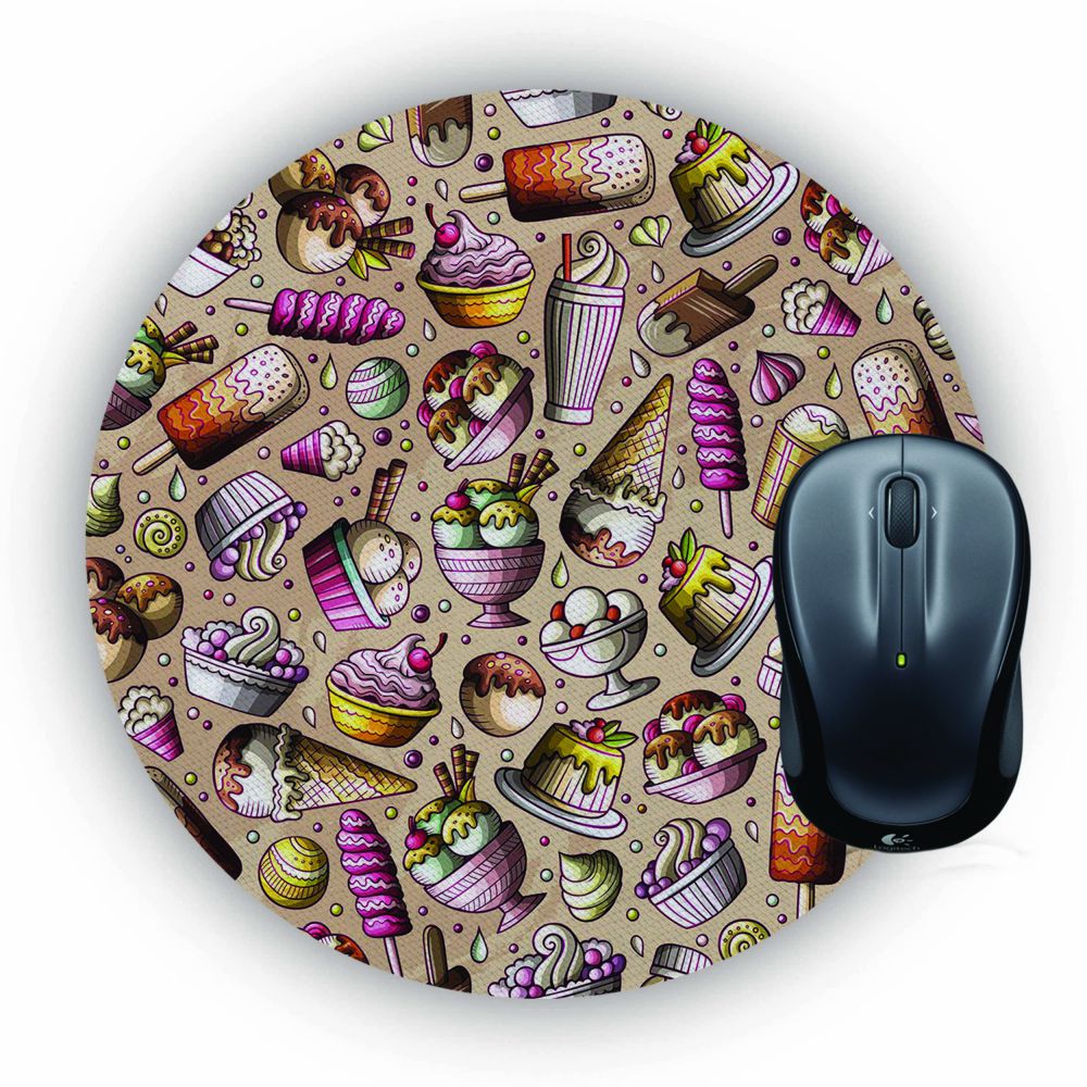 Ice Cream Overload Mouse Pad (Round)