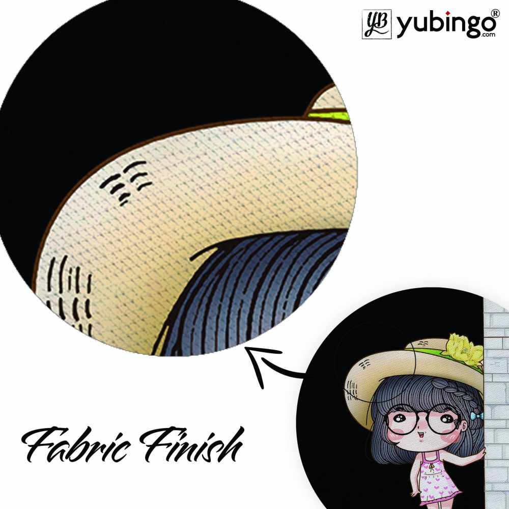 Innocent Girl Mouse Pad (Round)-Image3