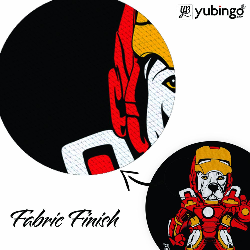 Iron Dog Mouse Pad (Round)-Image3