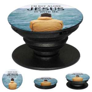 Jesus is with Me Mobile Grip Stand (Black)-Image2