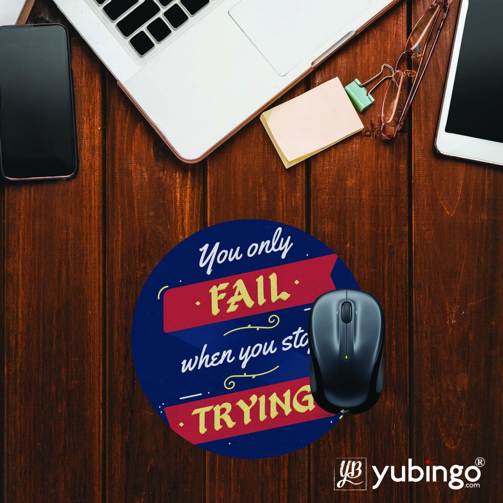 Keep Trying Always Mouse Pad (Round)-Image2