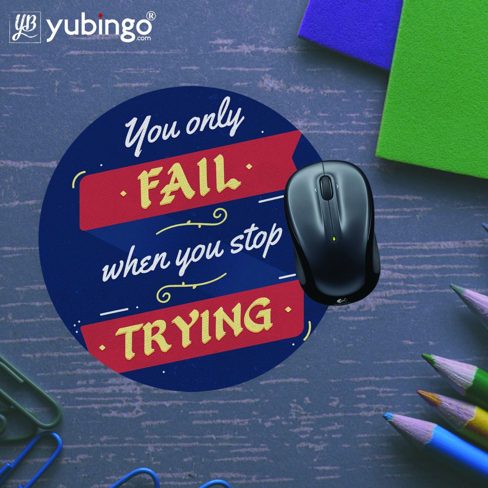 Keep Trying Always Mouse Pad (Round)-Image5