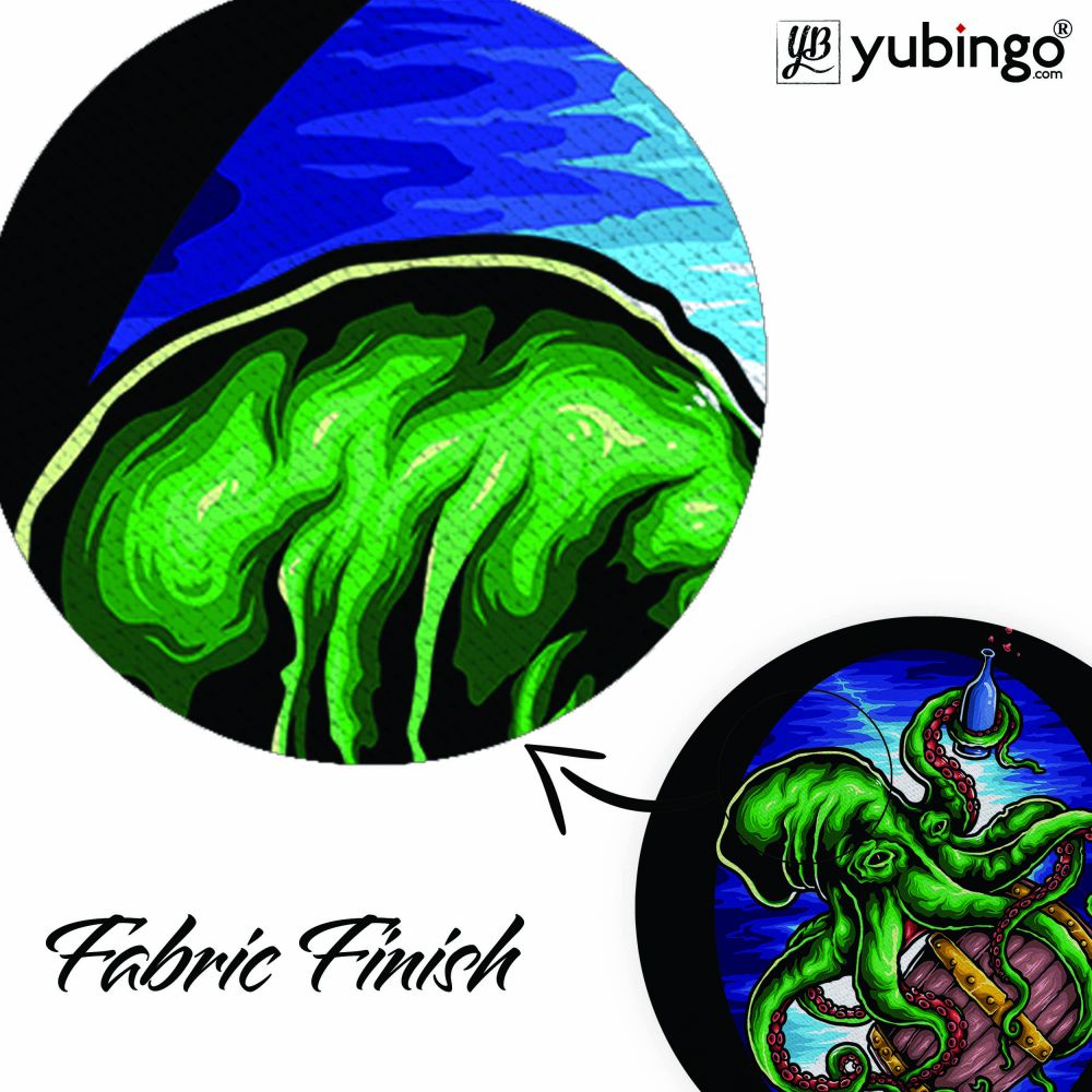 King Octopus Mouse Pad (Round)-Image3