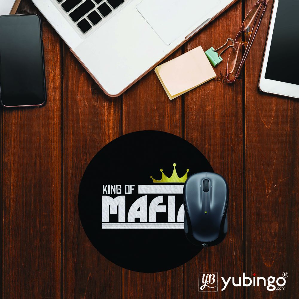 King of Mafia Mouse Pad (Round)-Image2