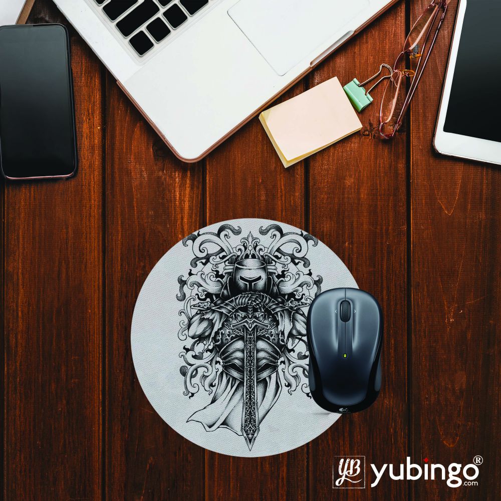 Knight and Armor Mouse Pad (Round)