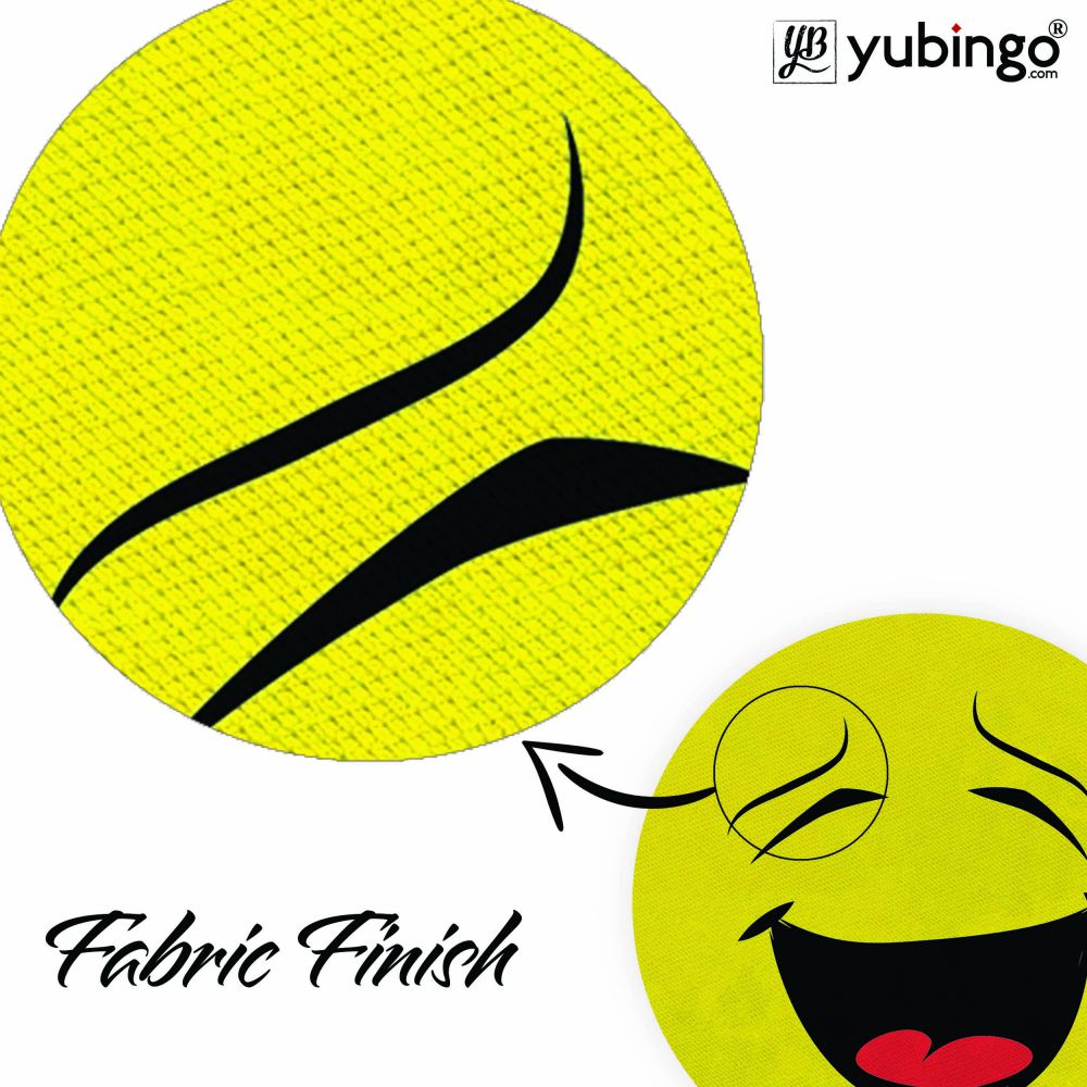Laughing Smiley Mouse Pad (Round)-Image3