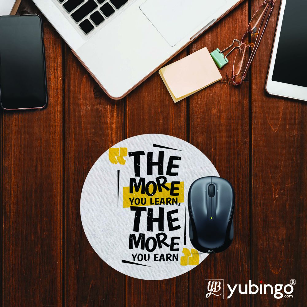 Learn and Earn Mouse Pad (Round)-Image2