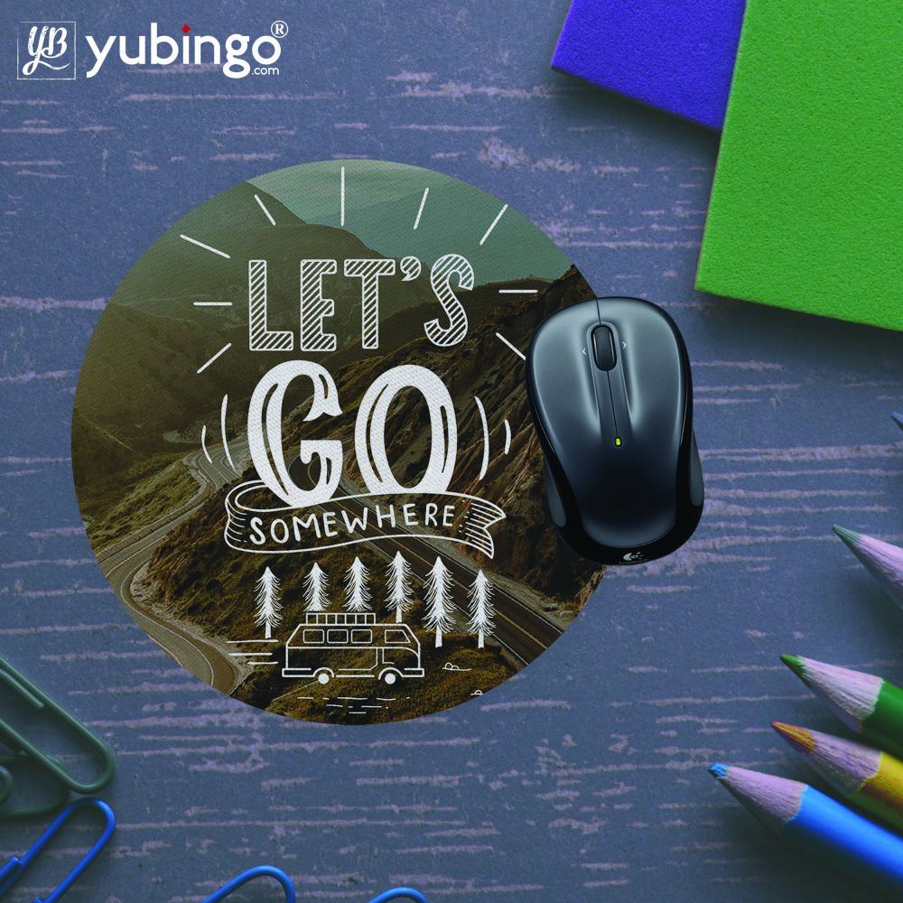 Let's Go Mouse Pad (Round)-Image5