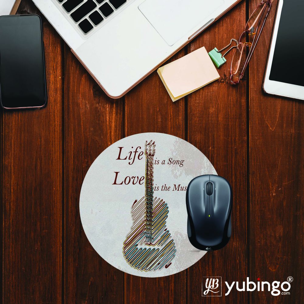 Life is a Song Mouse Pad (Round)