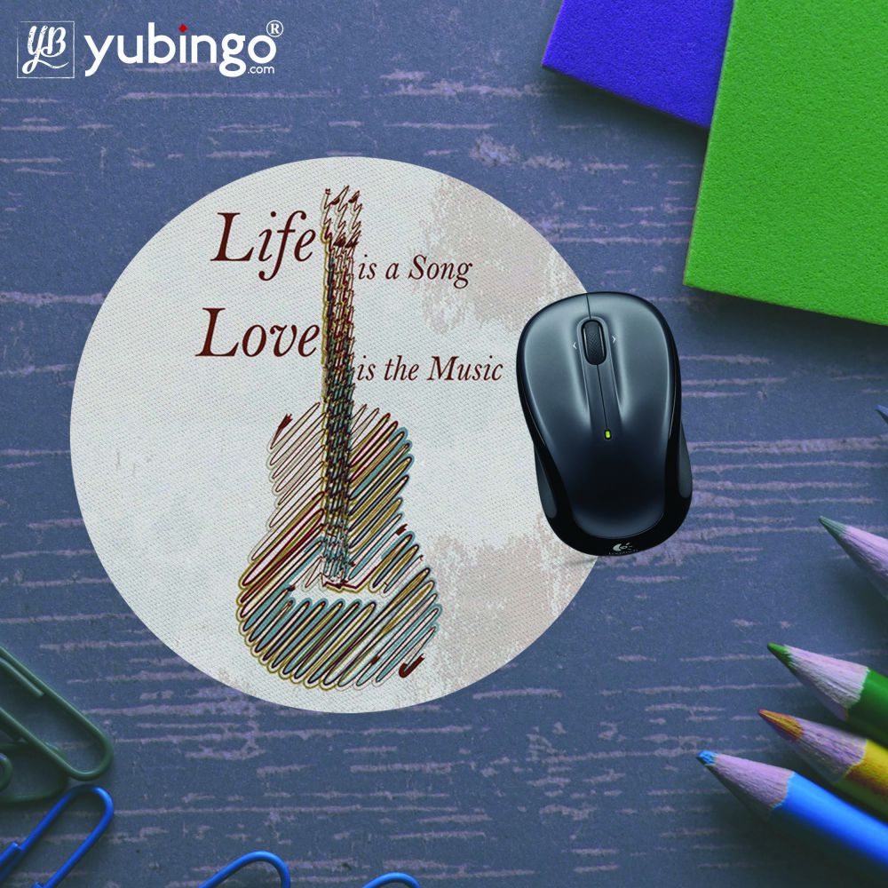 Life is a Song Mouse Pad (Round)-Image5