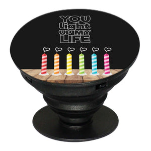 Light Up My Life Mobile Grip Stand (Black)