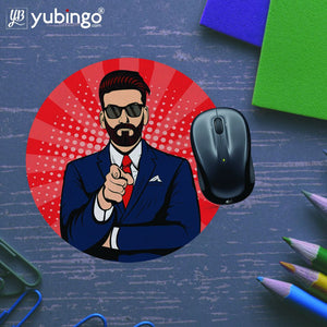 Listen to Beard Mouse Pad (Round)-Image5
