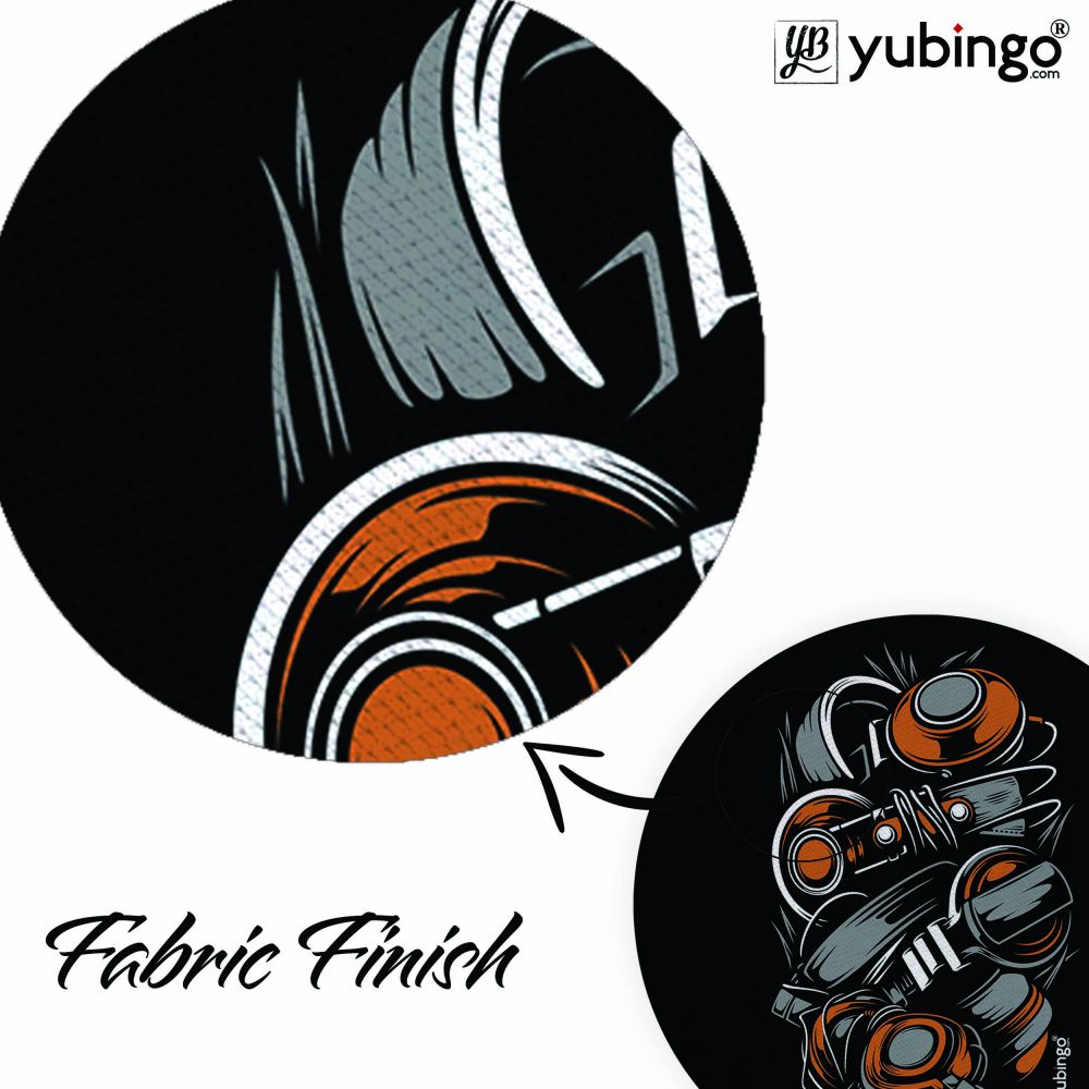 Loud Music Mouse Pad (Round)-Image3