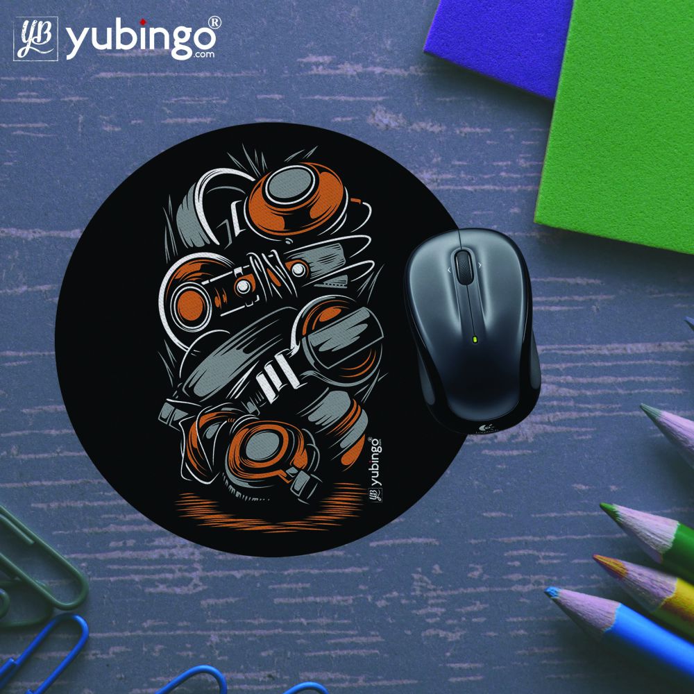 Loud Music Mouse Pad (Round)-Image5