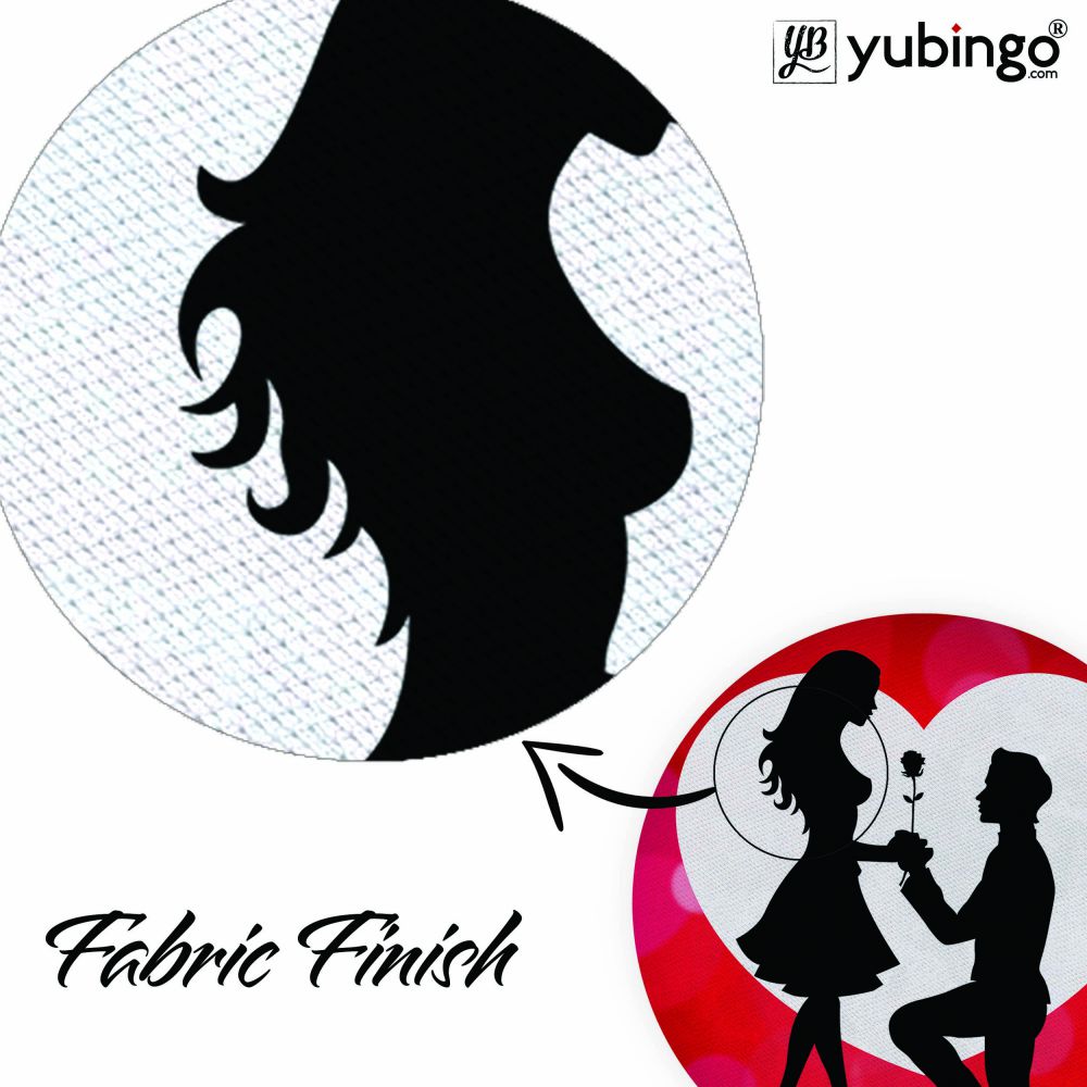 Love Couple Mouse Pad (Round)-Image3
