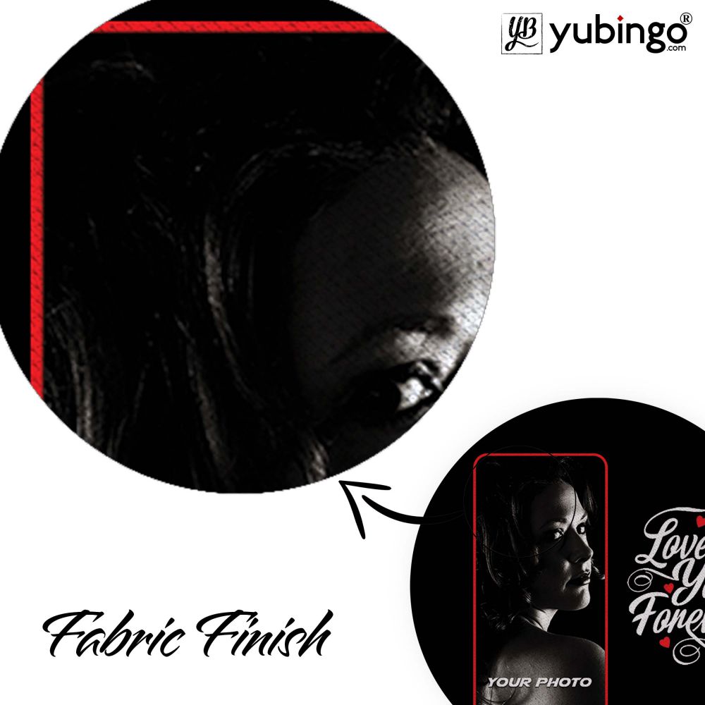 Love Forever With Photo Mouse Pad (Round)-Image3