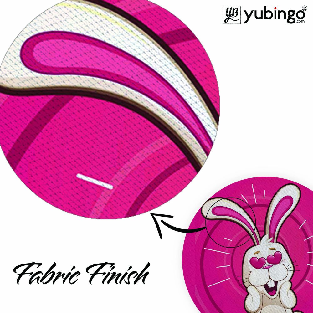 Love Rabbit Mouse Pad (Round)-Image3