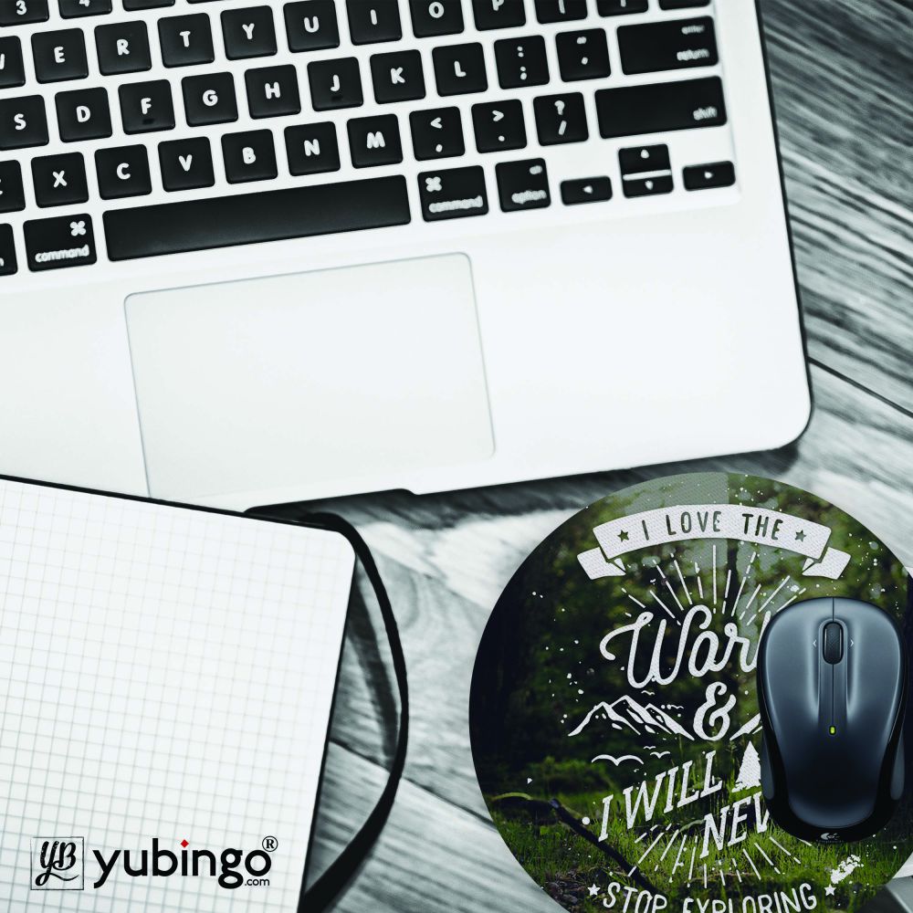 Love the World Mouse Pad (Round)-Image4