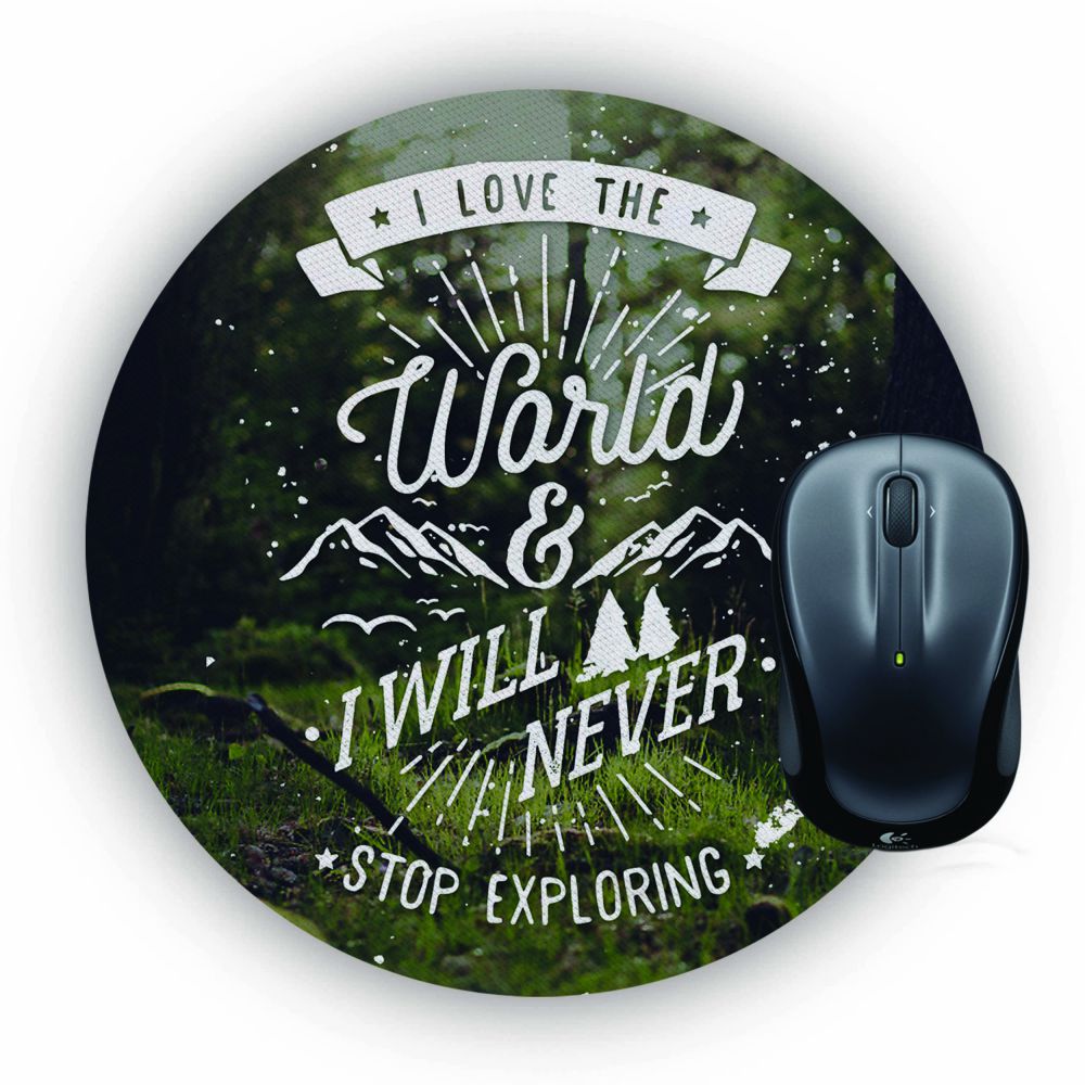 Love the World Mouse Pad (Round)