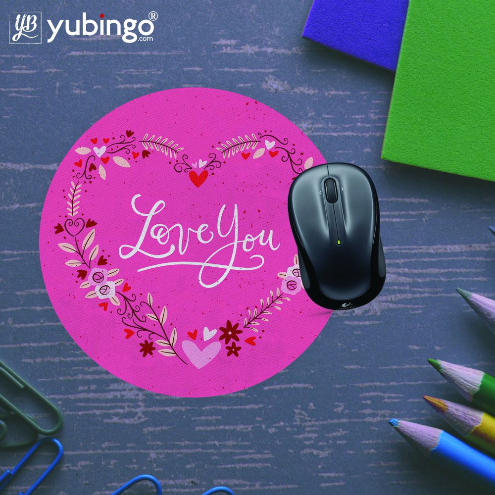 Love You Mouse Pad (Round)-Image5