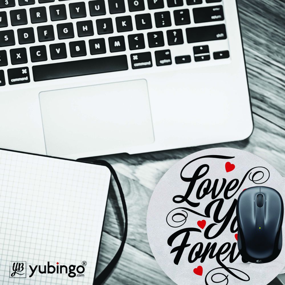 Love You Forever Mouse Pad (Round)-Image4