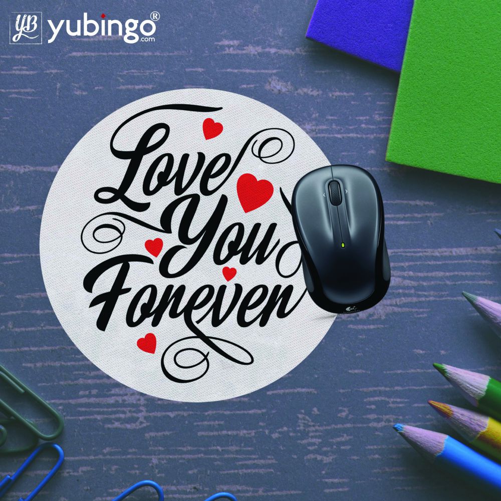Love You Forever Mouse Pad (Round)-Image5