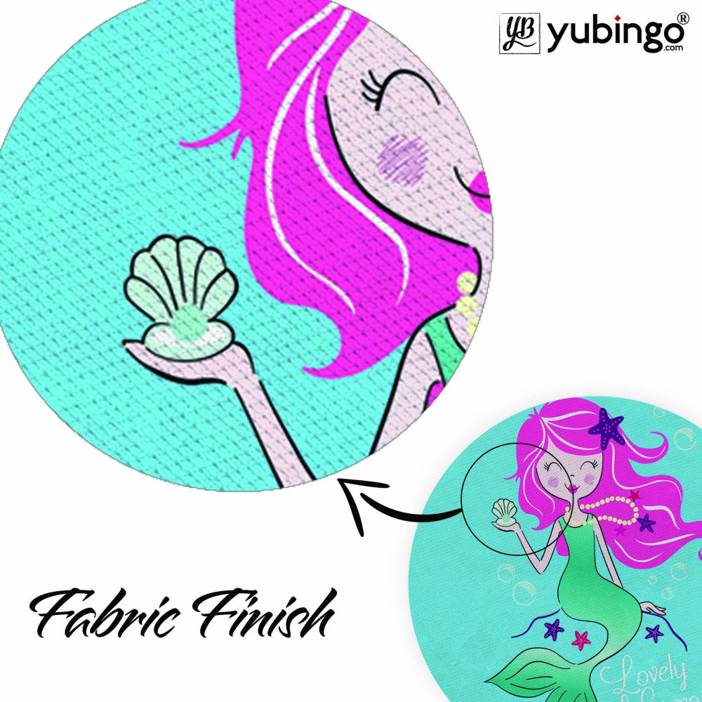 Lovely Mermaid Mouse Pad (Round)-Image3