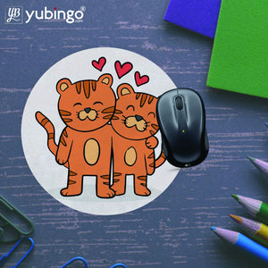 Loving cats Mouse Pad (Round)-Image5