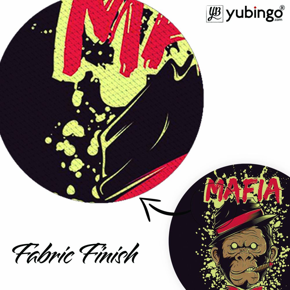 Mafia Monkey Mouse Pad (Round)-Image3