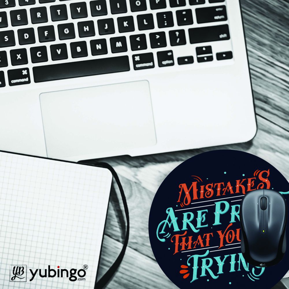Mistakes Are Proof Mouse Pad (Round)-Image4