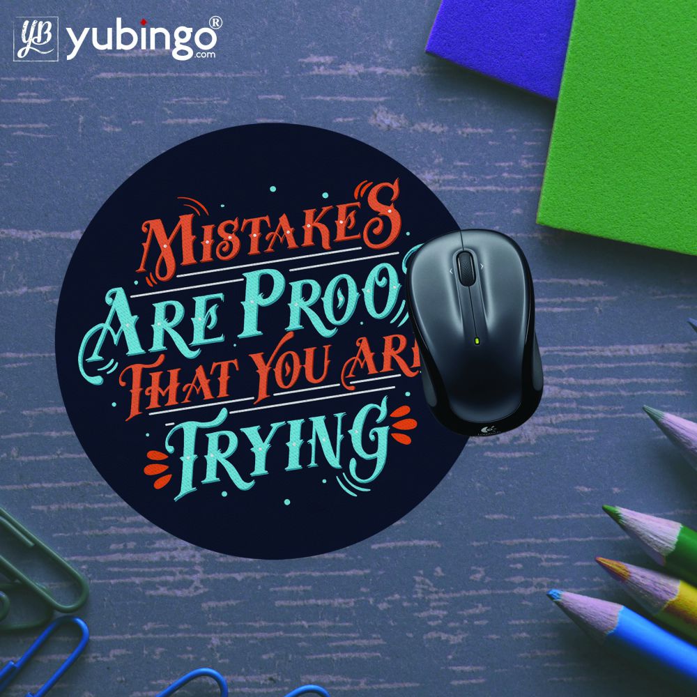 Mistakes Are Proof Mouse Pad (Round)-Image5