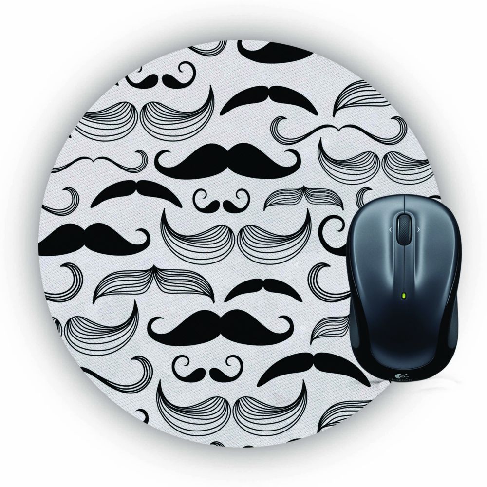 Moustaches Mouse Pad (Round)