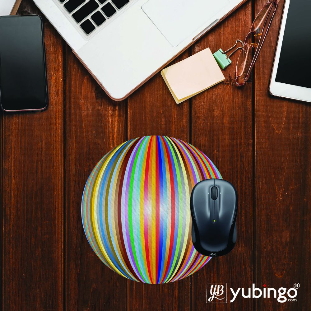 Multicolor Pattern Mouse Pad (Round)