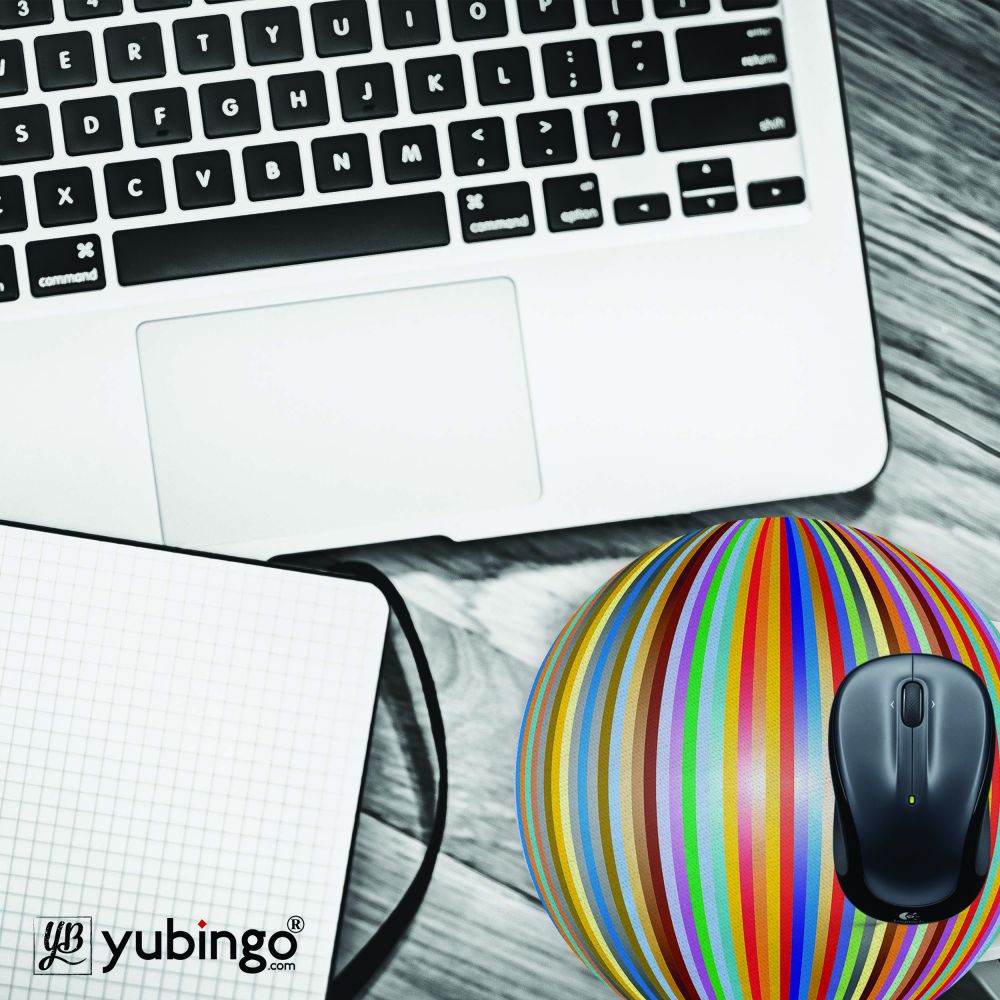 Multicolor Pattern Mouse Pad (Round)-Image4