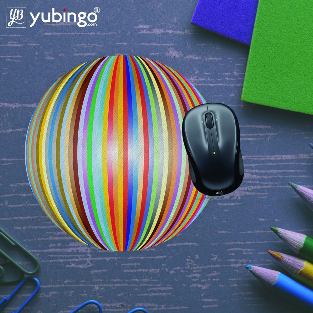 Multicolor Pattern Mouse Pad (Round)-Image5