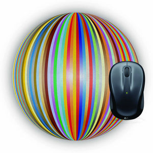Multicolor Pattern Mouse Pad (Round)