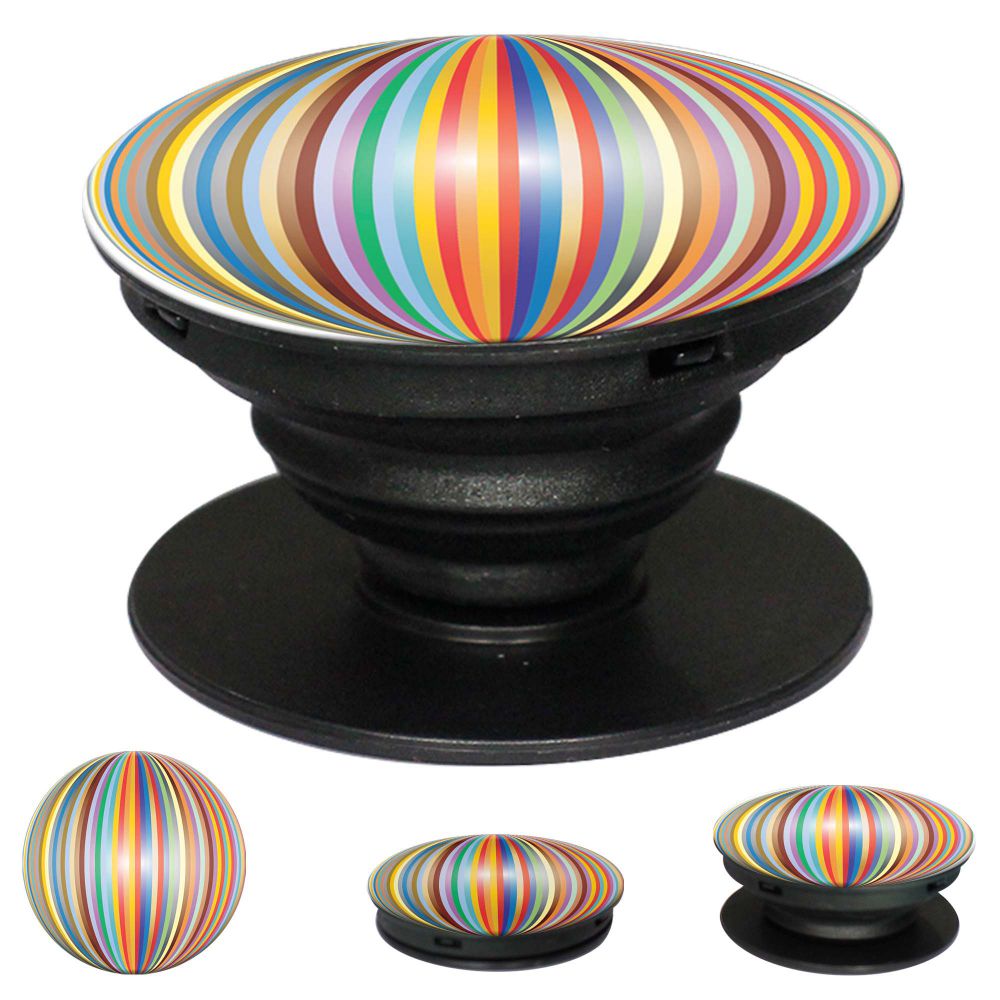 Multicolor Pattern Mobile Grip Stand (Black)-Image2