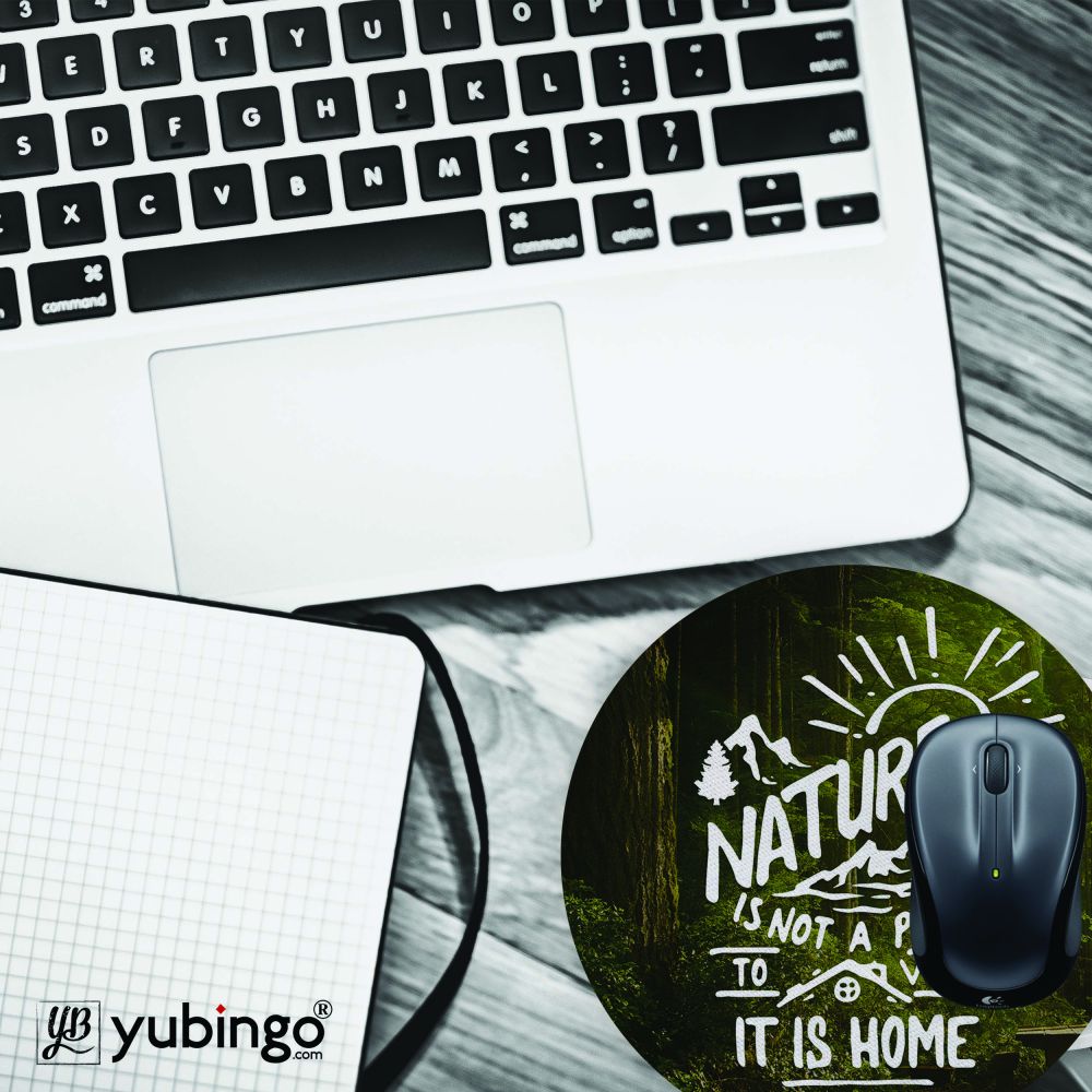 Nature is Home Mouse Pad (Round)-Image4