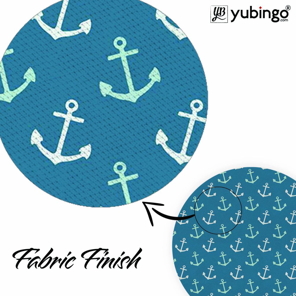 Nautical Pattern Mouse Pad (Round)-Image3