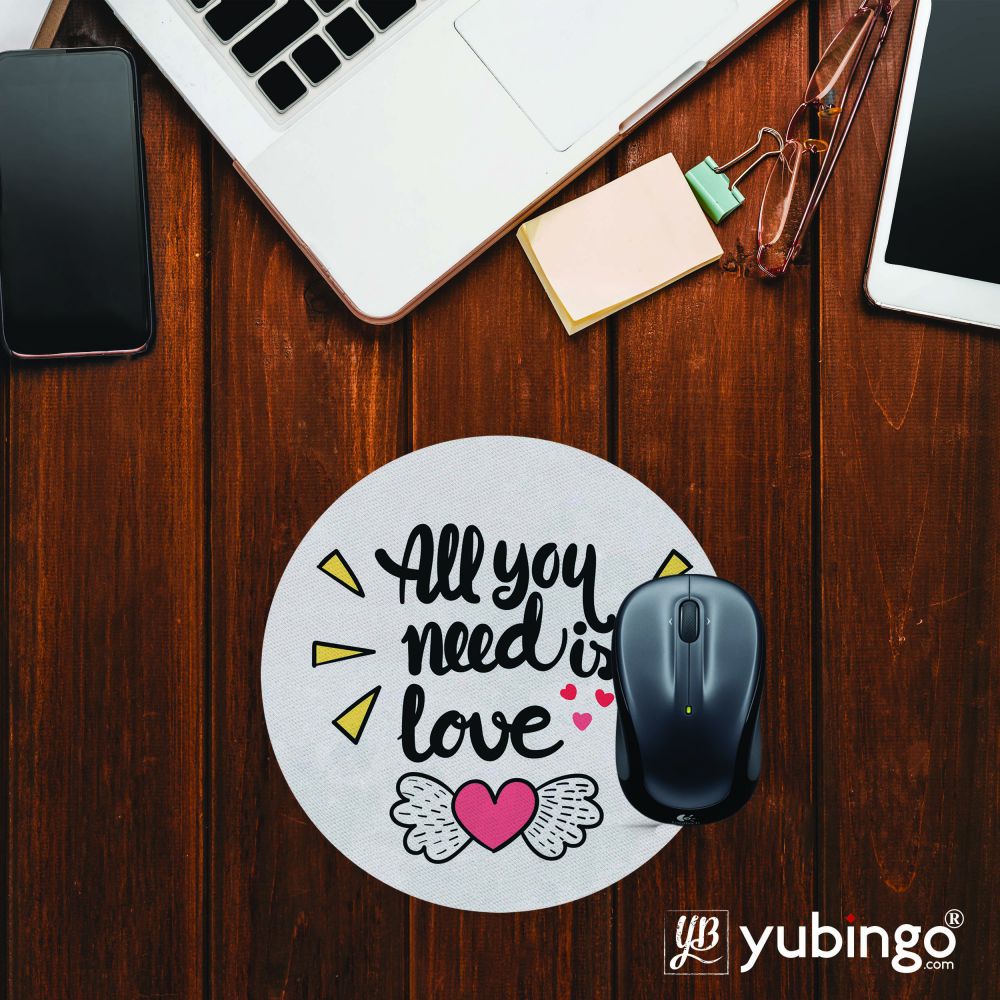 Need Love Mouse Pad (Round)-Image2