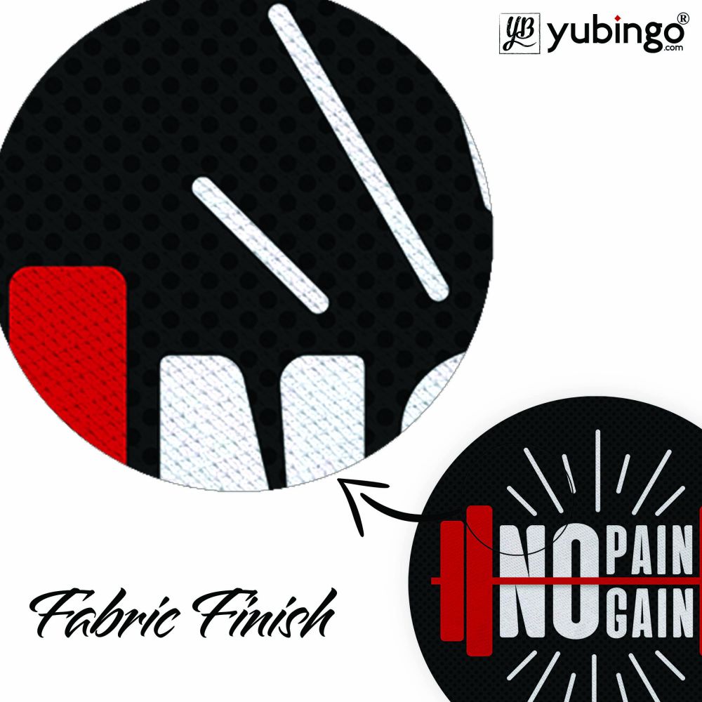 No Pain No Gain Mouse Pad (Round)-Image3