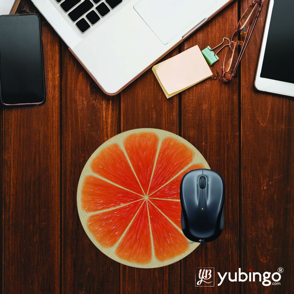 Orange Mouse Pad (Round)
