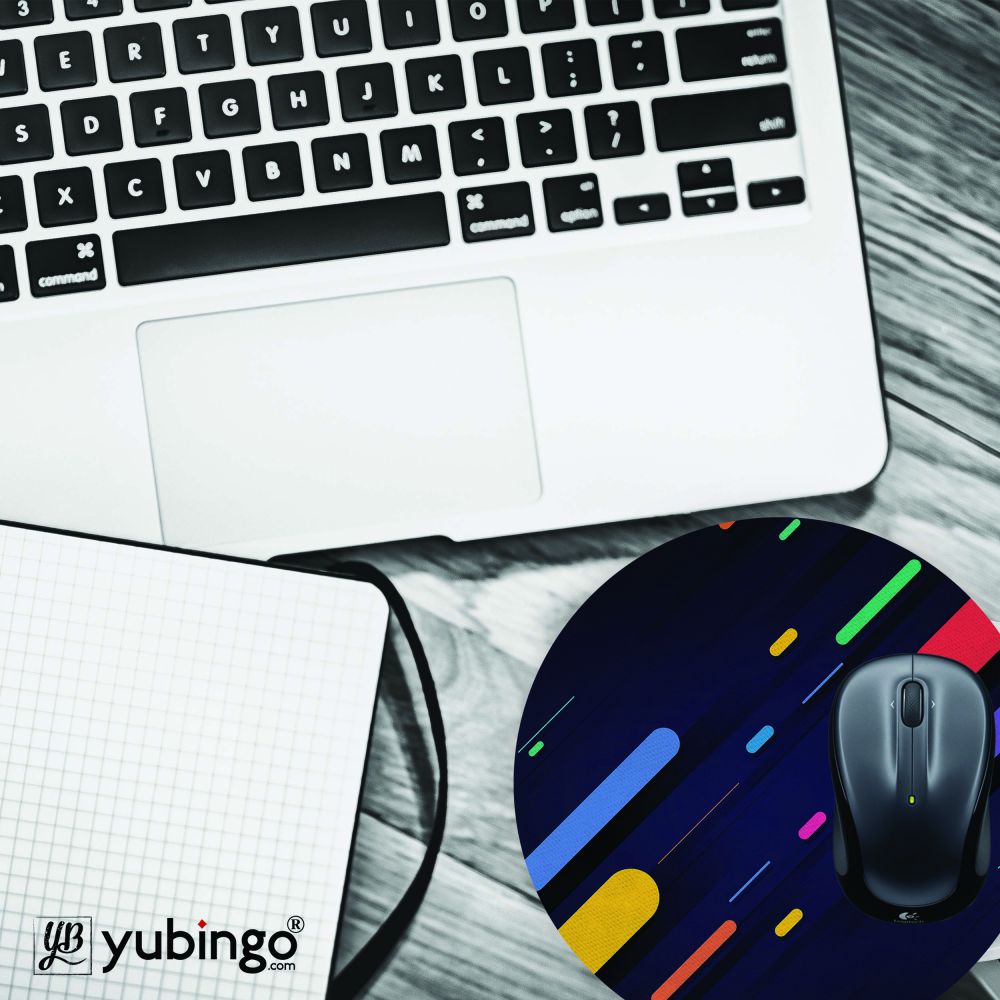 Oval Style Pattern Mouse Pad (Round)-Image4