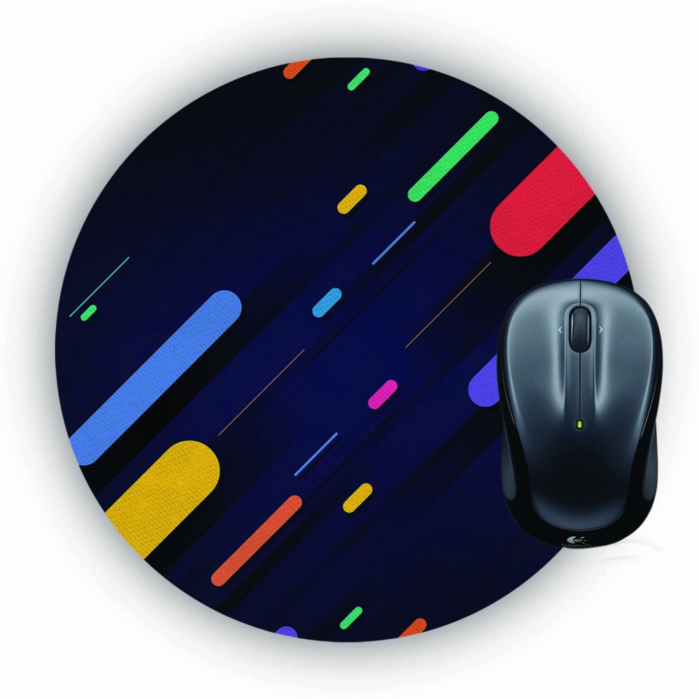 Oval Style Pattern Mouse Pad (Round)